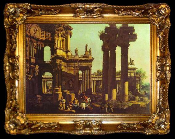framed  Bernardo Bellotto Ruins of a Temple, ta009-2